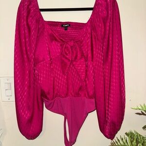 Express Fuchsia Bodysuit Blouse